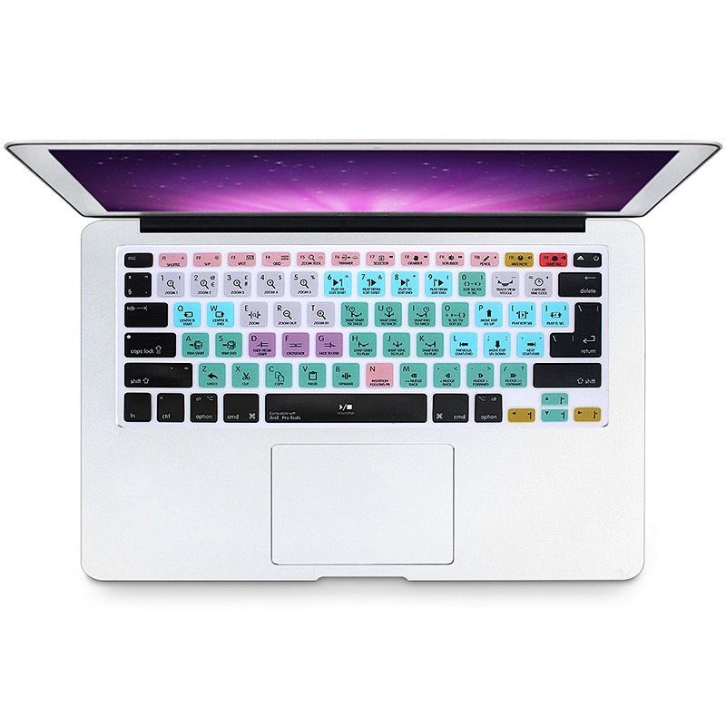 Hot Amazon avid Pro Tools Hotkeys shortcuts keyboard skin Custom Silicone Keyboard Cover For macbook pro 13 cover