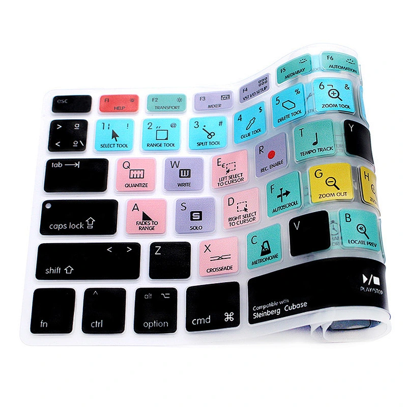 InDesign/Steinberg/Cubase/Studio/PS Shortcut Keys Silicone Keyboard Cover for Macbook Multi-language Hotkey Protection Film