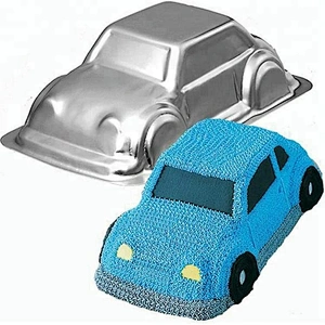 Aluminum car Fondant cake baking Tools Cartoon ice mold jelly silicone mold