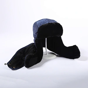 Fashion Mink Fur Russian Style Mens Protect All Leifeng Keep Warm Winter Hats