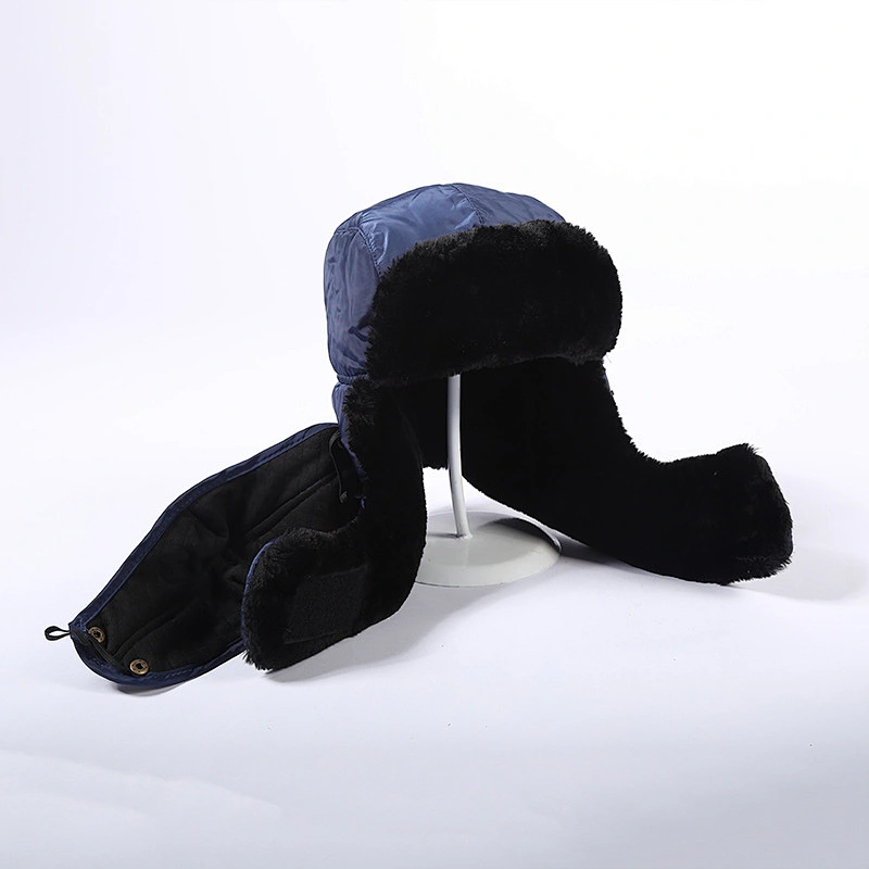 Fashion Mink Fur Russian Style Mens Protect All Leifeng Keep Warm Winter Hats