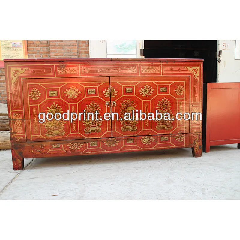 chinese antique furniture hand painted sideboard cabinet