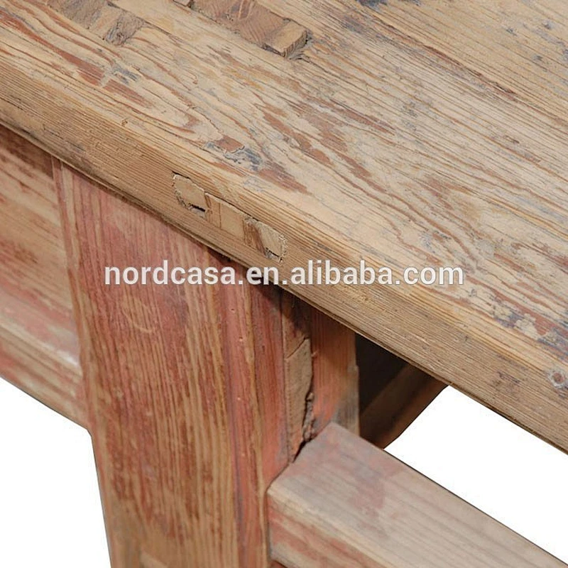 Vintage recycle wood outdoor seating bench