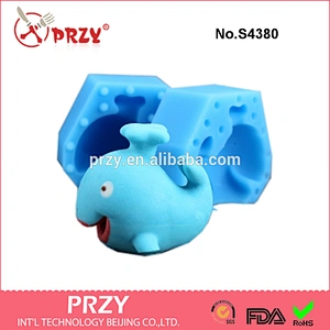 S4280 Chocolate mold 3D ocean whale DIY handmade soap mold silicone mold ice cream
