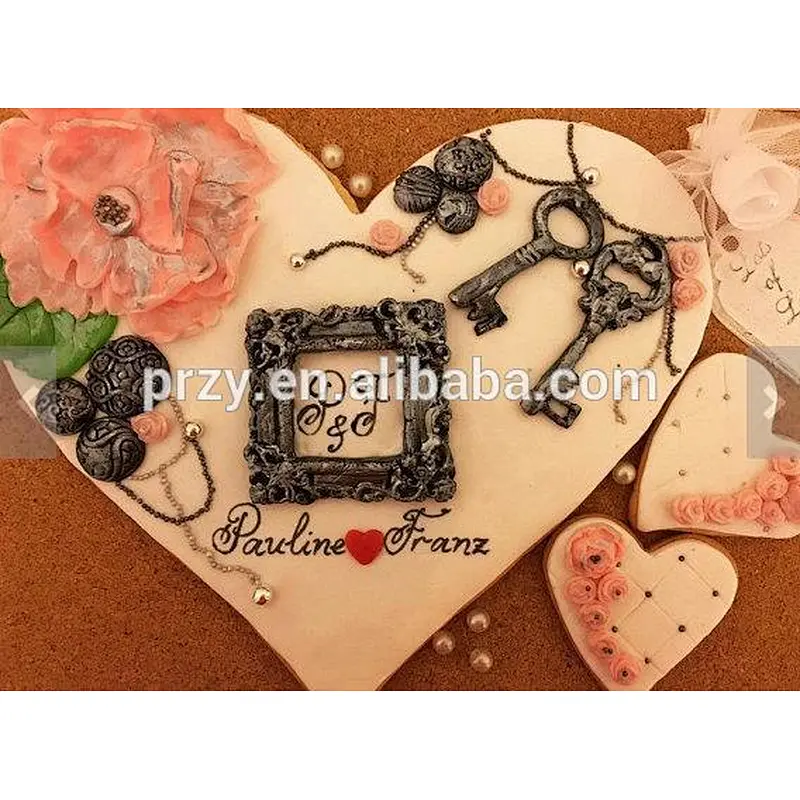 PRZY Picture frame silicone mold framework silicone mold Picture frames silicone fondant mold