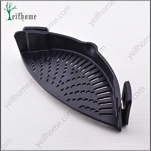 Silicon Clip-On Snap Pan Strainer Set For Draining Excess Liquid Clip Colander