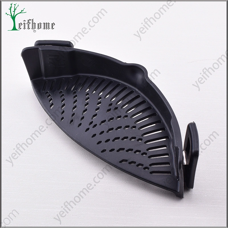 Silicon Clip-On Snap Pan Strainer Set For Draining Excess Liquid Clip Colander