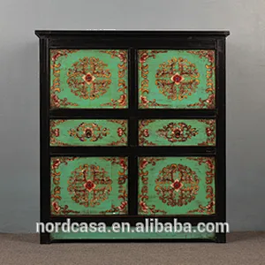 Chinese Antique furniture solid wood painted sideboard cabinet