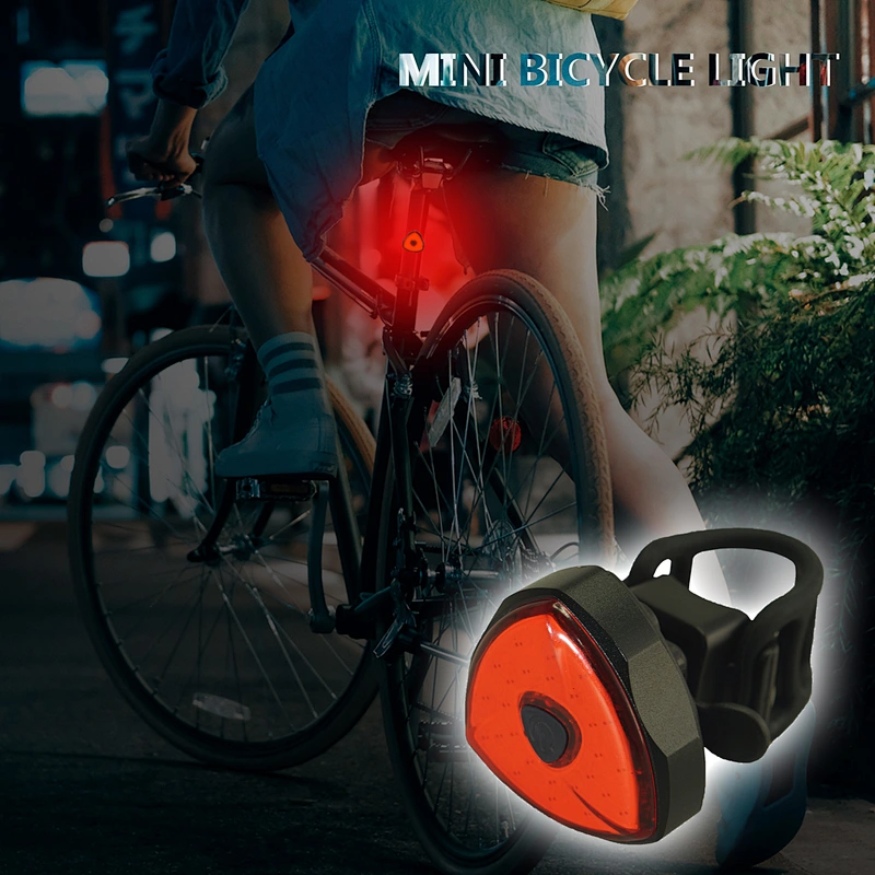 2018 new mountain bike helmet light usb rechargeable COB LED bicycle light red bike lamp