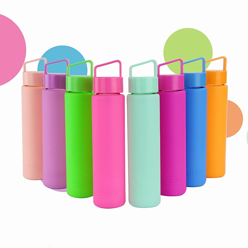 New Creative Product Colorful Environment Protection Glass Mug with AS Lid for Car Use