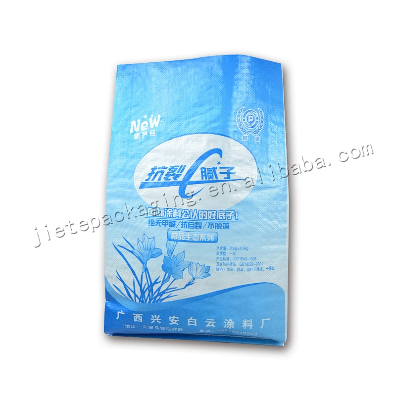 Construction industrial use white plastic pp woven cement packaging bag 20kg 25kg for mortar,wall putty,gypsum powder