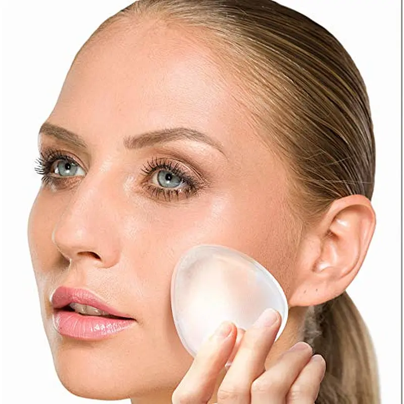 Drop & Leaf Design silicone makeup blending Sponge puff with follower inside