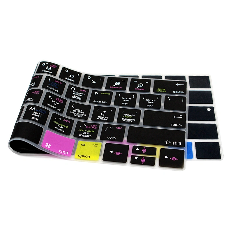 shenzhen Wholesale logic pro x hotkeys keyboard cover silicone keyboard Protective Film for macbook touch bar cover a1707a1706