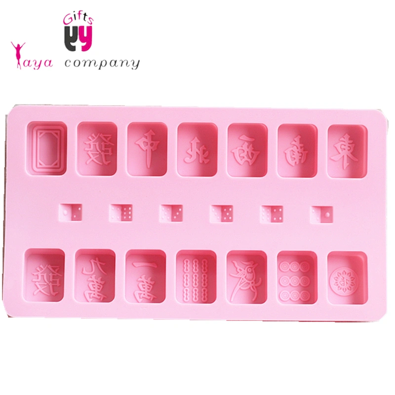 Custom Cavity 3D Mahjong Silicone Chocolate Cake Mold For Chocolate Ice Cube Soap Candy cake decorating