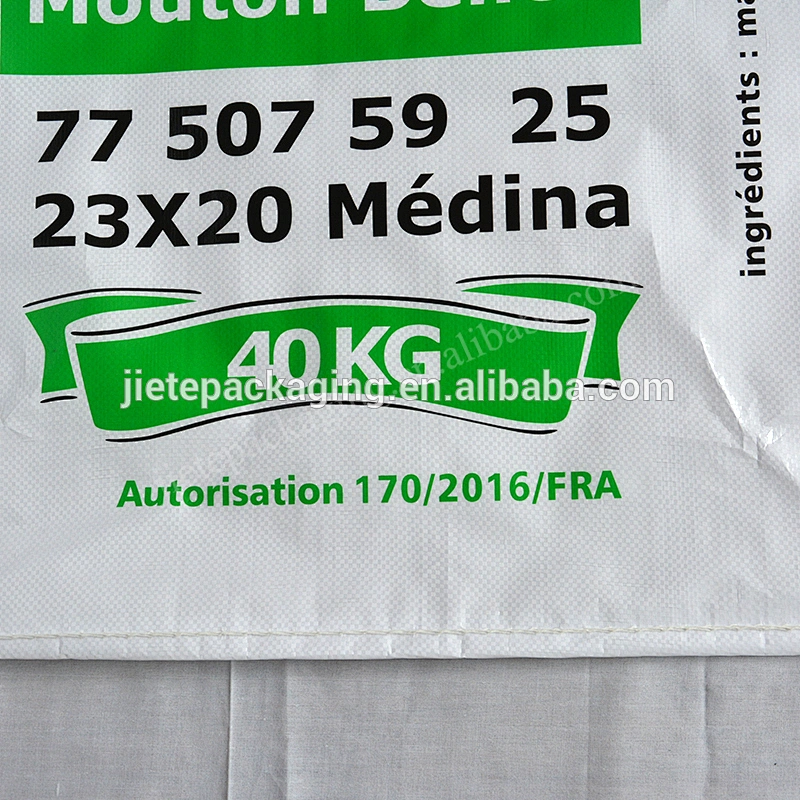 Agricultural use customized white plastic pp woven livestock animal feed bag for cow, sheep or goat