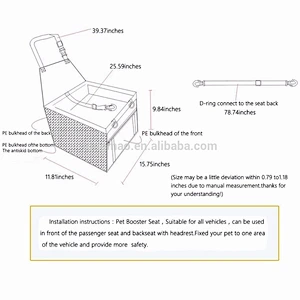 2017 New design best selling pet booster car seat