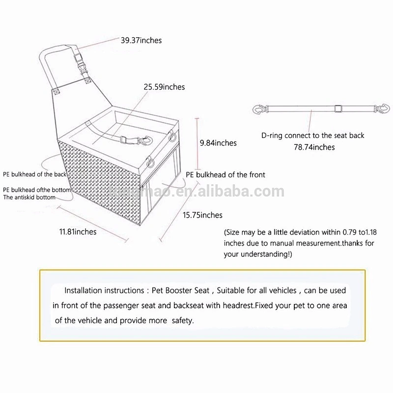 2017 New design best selling pet booster car seat