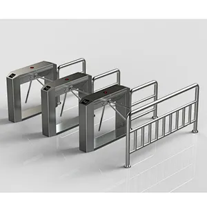 High quality stainless steel access control drop arm vertical tripod turnstile