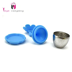 Colorful 100% Food Grade Silicone stainless steel Tea Infuser Stainless steel Etching