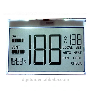 High quality 7 segment Custom OEM meter LCD display for water heater