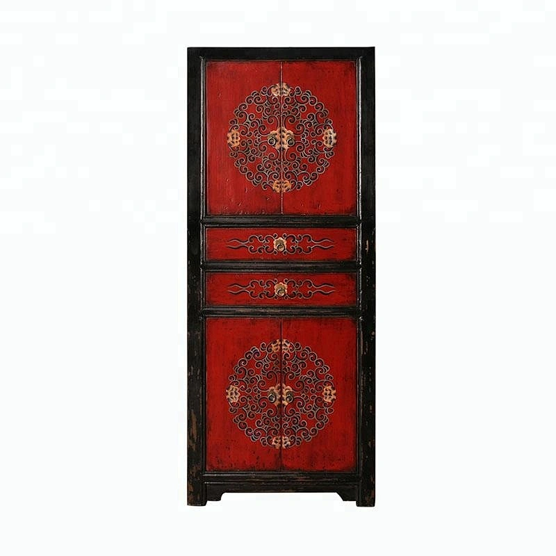 wholesale chinese antique reproduction painted lacquer bedroom furniture