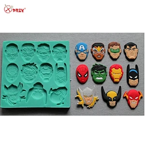 SUPER HEROES Sugarcraft Cake Decorating mould Fondant fimo mold for cake decorations