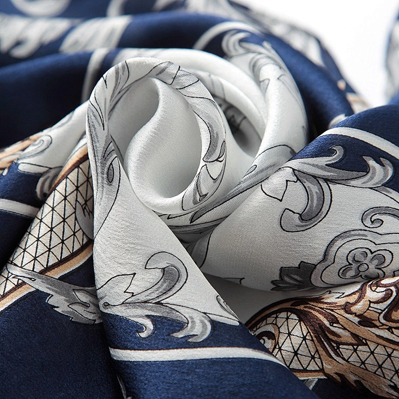 Custom Digital Print Shawls Square Scarf Satin Silk Scarf For Malaysia