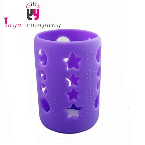 Eco-friendly reusable custom silicone bottle sleeve manufacturer cup case silicone coffee Cup set
