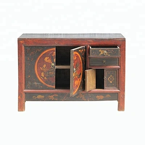 chinese antique lacquered drawer storage buffet cabinet furniture
