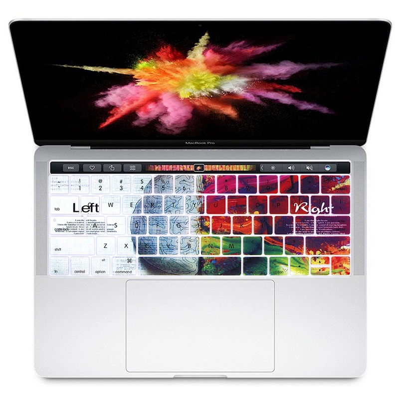 Creative Design Custom Silicone Keyboard Protector Laptop skin keyboard cover For Macbook Pro 15 Touch Bar