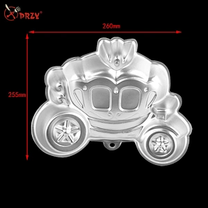 PR456 Princess car Vintage Aluminum Cake Pan Vintage Birthday Cake MoldAluminum Cake Pan Jelly Mould
