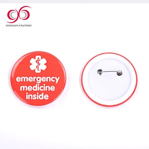 2017 Cheap custom security rank brand button pin badges material