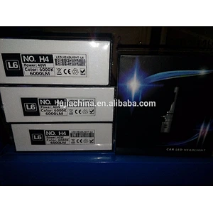 Lujia 4000k 6000K L6 H4 led car headlight best selling auto conversation kit L6 t5 p7 g8 mini ballast 6000lm led H7 H11 H13 bulb