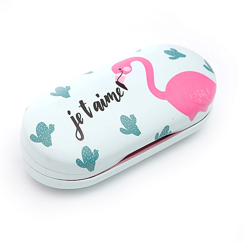 Fashion custom design dual spectacle hard case with contact lens and mirror inside