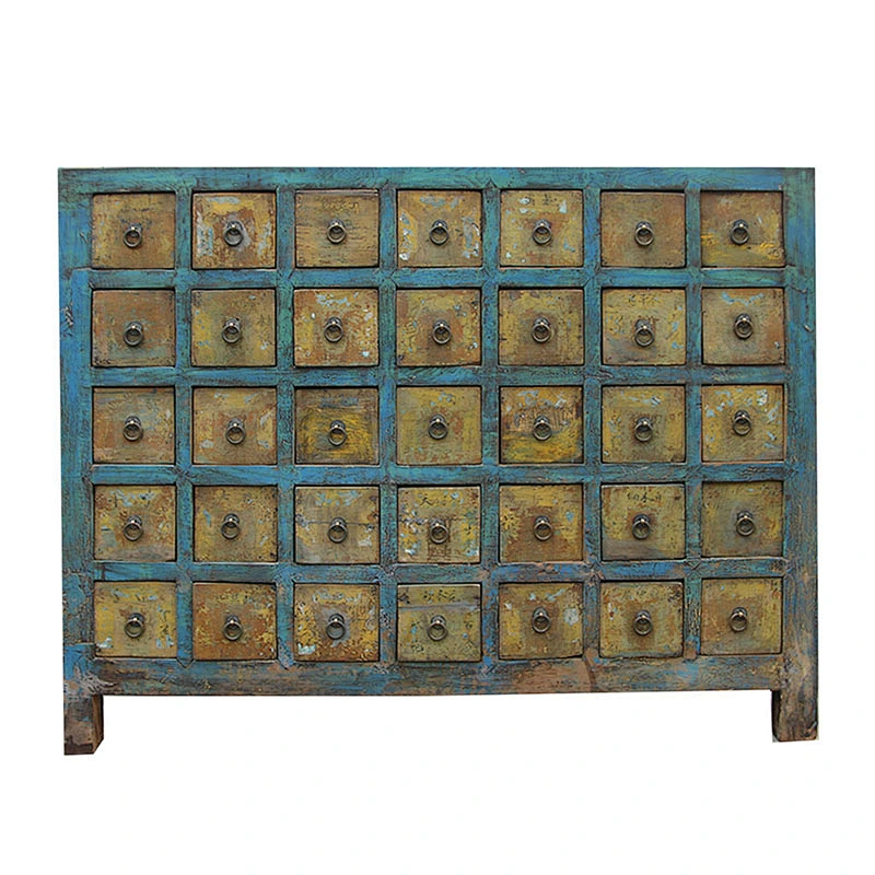 beijing Chinese antique medicine cabinet wood distressed furniture