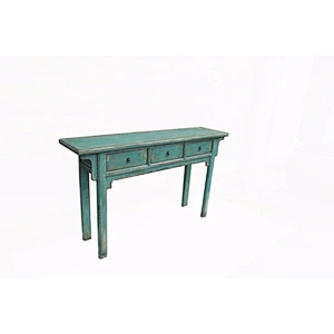Chinese antique high glossy 3 drawer console table