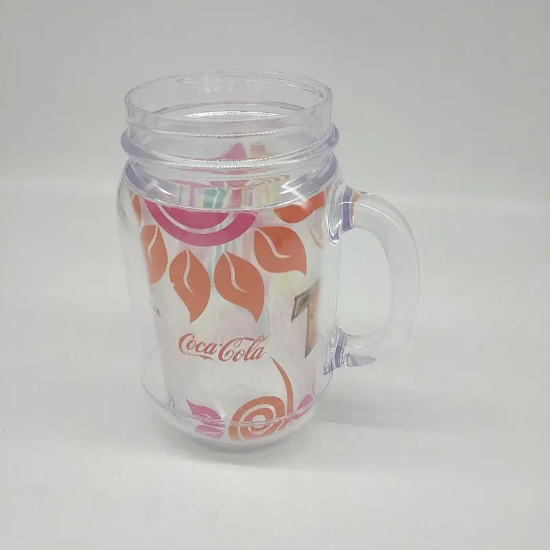24 OZ Mason Jar Custom Tumbler with Straw and Lid