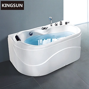 K-8838 Japan Sex Massage P Shape Pure Acrylic Bathtub With Bathtub Pillows