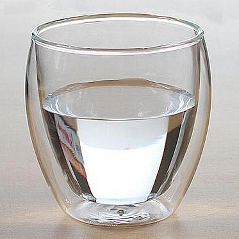 Hot Sell New Design Water Cup Customized Logo Double Wall Glass Cup for Juice Milk Coffee Beer Drinking 250 ml
