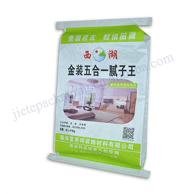 Customized white plastic bopp laminated pp woven cement bags in packaging bag 25kg