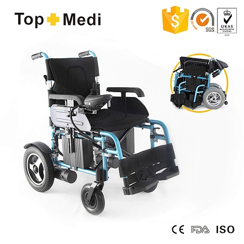 Medical services power motor folding electric wheelchair for disabled