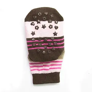 Autumn Winter wholesale kids manufacturers Newborn non slip floor lovely cartoon cat bear coral velvet Baby shoe Socks