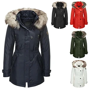 Best selling wholesale high quality ladies european casual style warm coat customized for your design