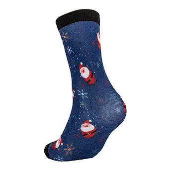 Polyester High Quality Customized Digital Printing Festival Celebrating Christmas Eve Theme MOQ Fashion Socks Woman