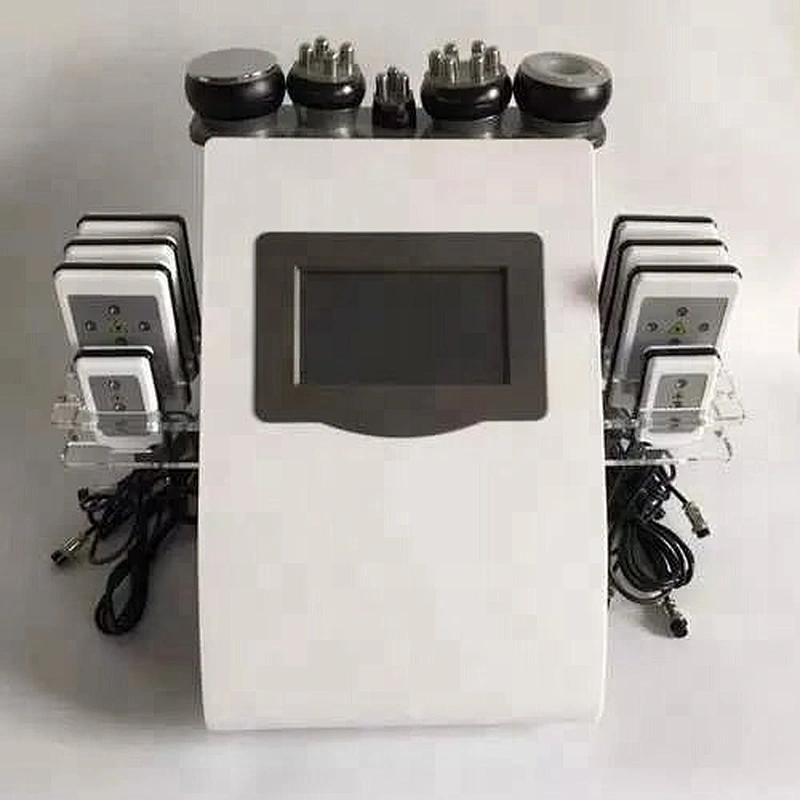 High quality  8 Pads Diode Lipo Laser LLLT Ultrasonic 40K Cavitation Slimming Vacuum RF Cellulite Weight Loss Machine