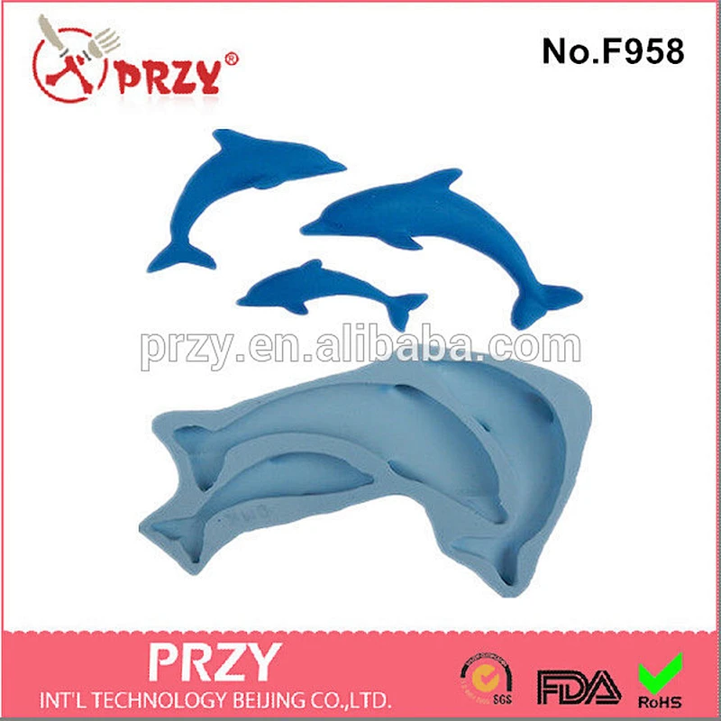 3d silicone dolphin fondant mold silicone cake mold cake decoration tools