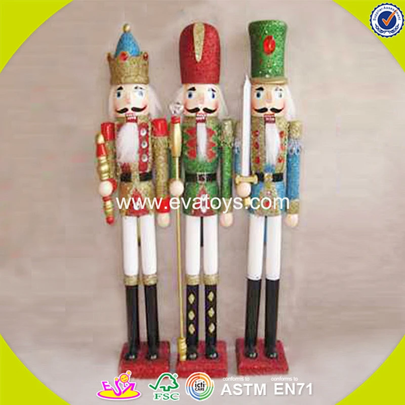 Wholesale wonderful household decoration red wooden nutcracker,delicate red wooden nutcracker ,best gift nutcracker W02A009