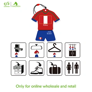 Peru hot sale air freshener, New World Cup shirt shape, a variety of flavors,welcome to order