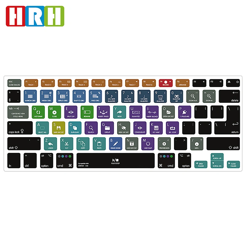 Ableton Live Functional Hotkey Shortcut TPU Keyboard Skin Cover for Macbook Pro Air Retina 13