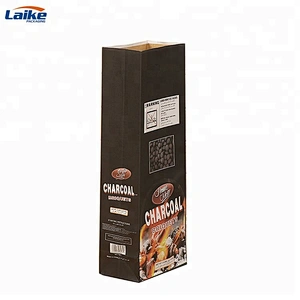Brown kraft paper packaging charcoal bag 3kg 4kg 5kg charcoal briquet packing bag